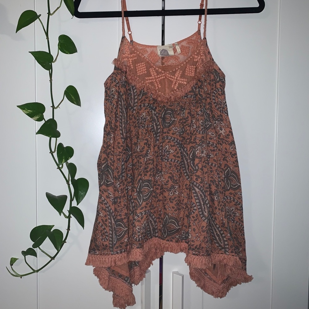 Anthropologie Lilka Embroidered Tank